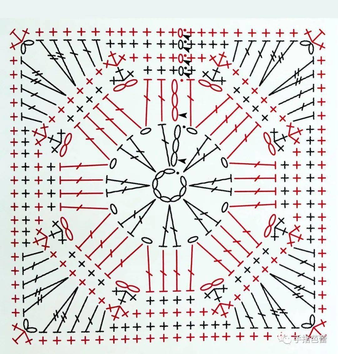 钩织方块花附图解