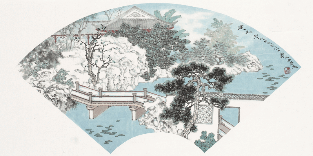 观宋磊的画,你会产生与真实的江南园林似曾相识的感觉,但又无法在现实