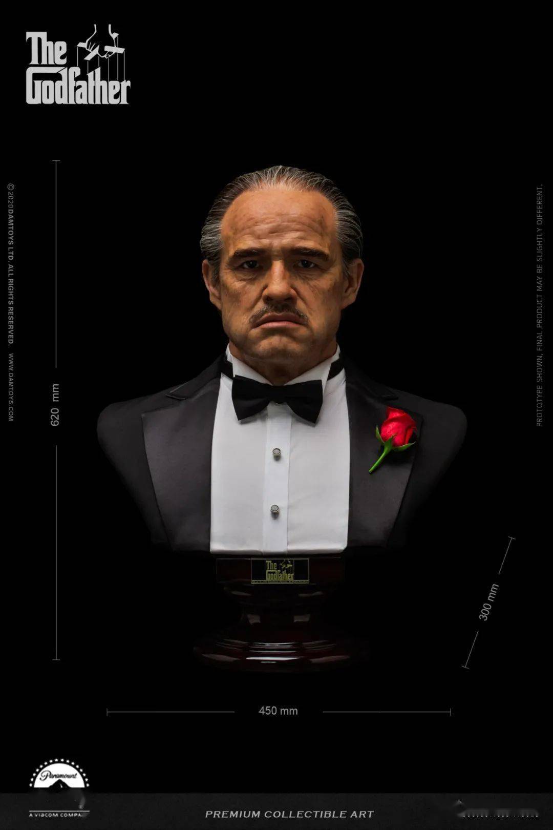 新品预定damtoys教父1972版11全比例硅胶收藏级胸像cs017