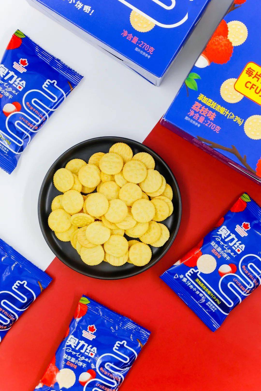 奥力给益生菌小饼干荔枝味