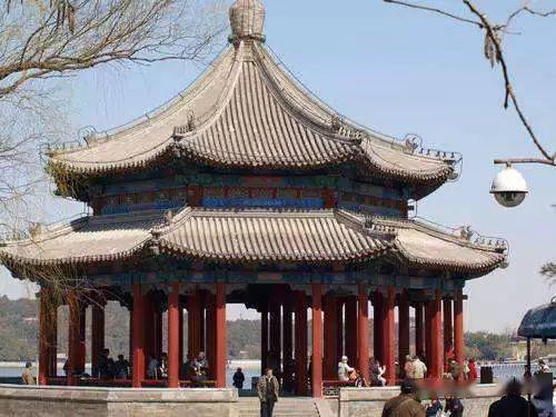颐和园的郭如亭(攒尖顶)祈年殿(三重檐攒尖顶)盝顶是中国古代传统建筑
