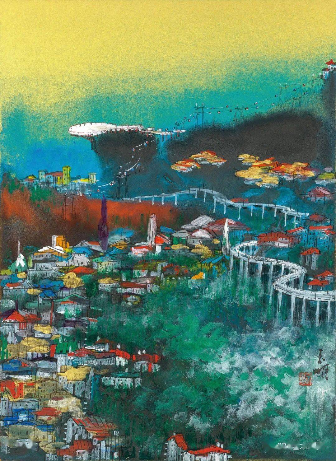 呈现时代精品丨迭代与共生宋玉明城市山水画深圳作品特展在深圳美术馆