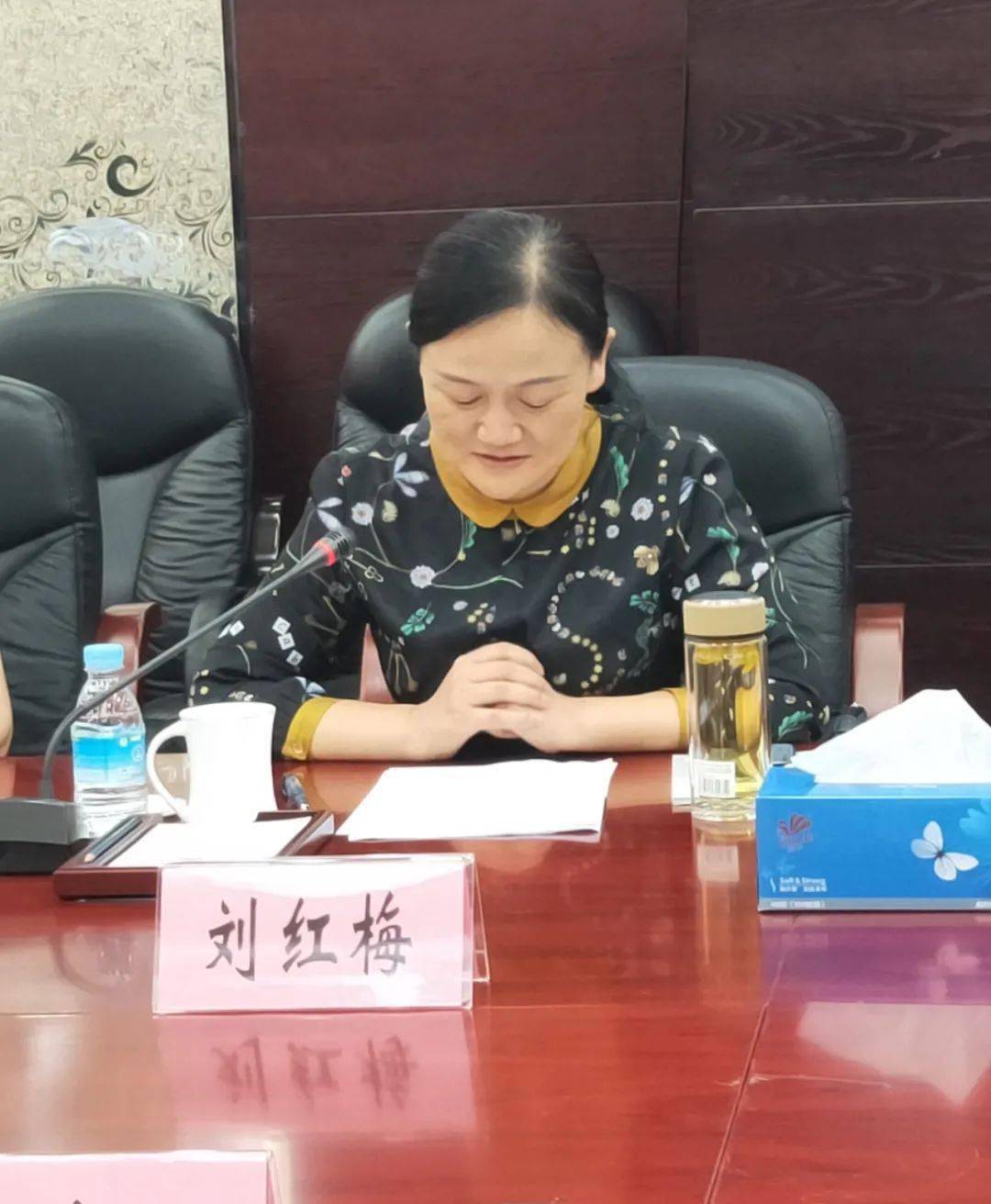 刘红梅作讲话她介绍了邓州经济社会发展整体情况及邓州教育情况