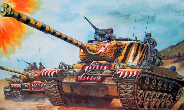 彩绘:第六坦克营的m46m46唯一参加的一场战争就是抗美援朝战争,1950