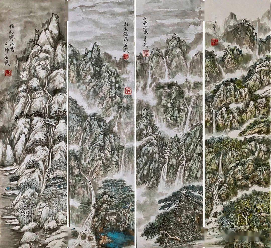 赵以人《繁花》 中国画 赵以人《紫气东来》 中国画 李金友《忆高原》