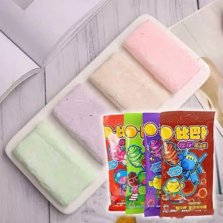 而且比巴卜还研发出独一无二口感的棉花泡泡糖~不仅能吹出超大泡泡,还