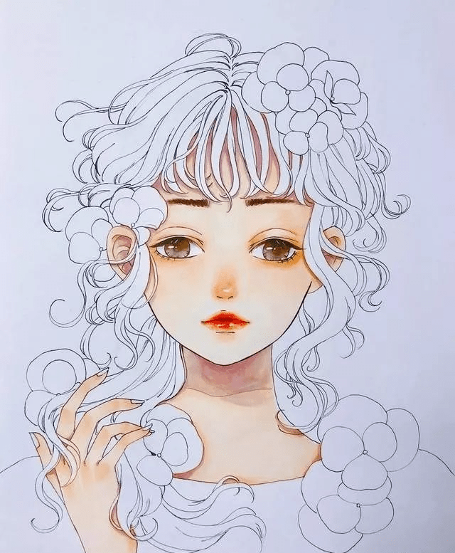 水彩画手绘 |少女心爆棚的水彩插画