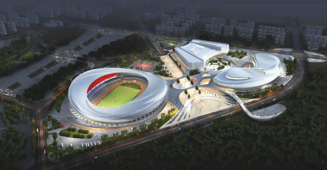 【钢结构·技术】唐山新体育中心项目屋顶主桁架全部吊装完成_体育场