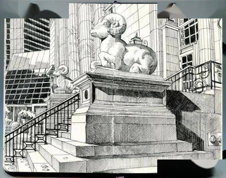 经典手绘独特视角捕捉生活细节想考美院码住这些场景速写