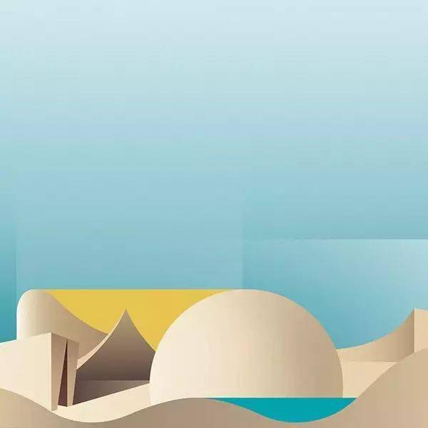 色彩与光影的构成,传达情绪的极简插画