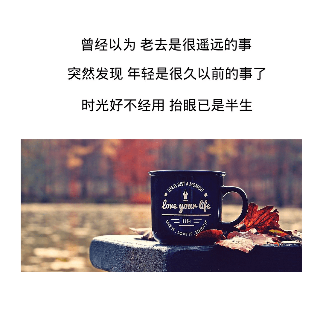 突然发现,年轻是很久以前的事了,时光好不经用,抬眼已是半生