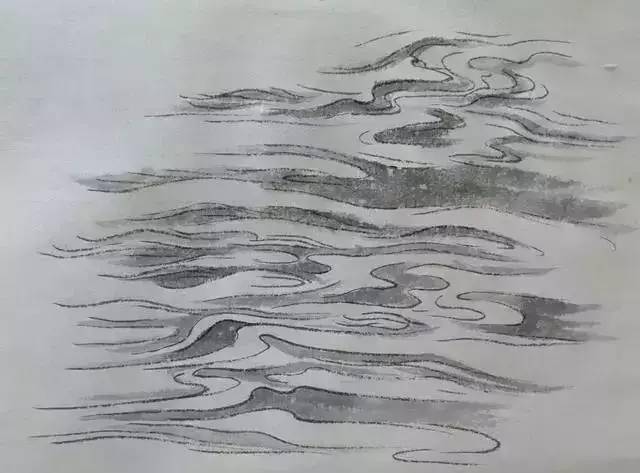 水流怎么画速写图片