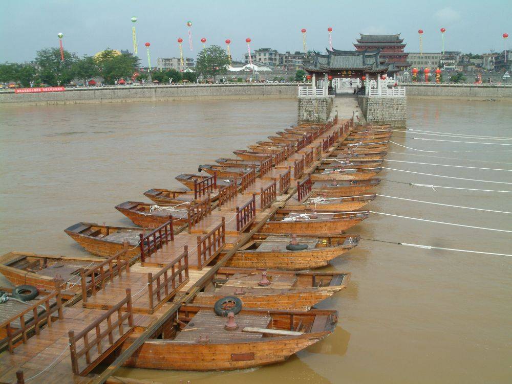 运城黄河浮桥图片