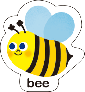 可以问can you put the bee on the boy?