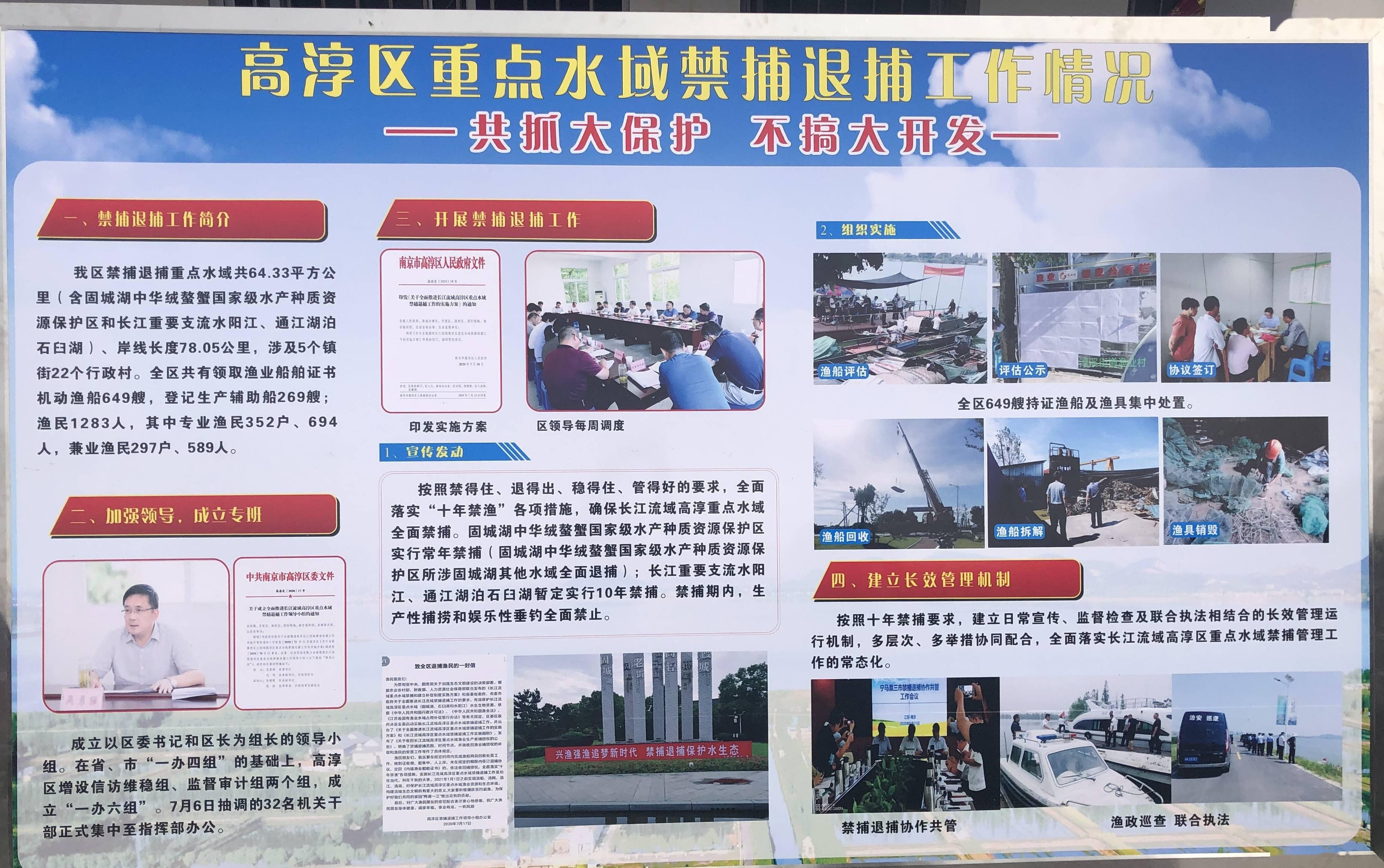 在中央下达"十年禁渔"令以来,在全省率先完成重点水域禁捕退捕工作