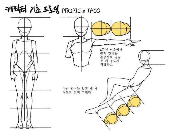 马克笔教程丨人体比例绘制素材 插画师