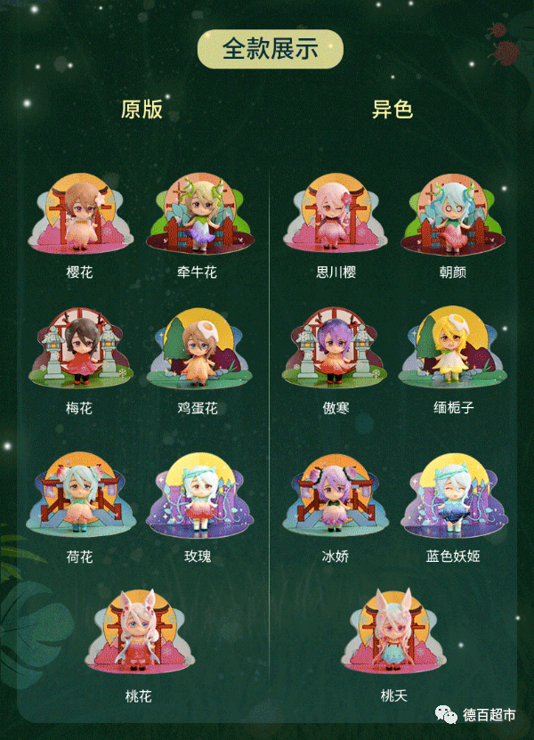 换脸盲盒第一弹,花语系列超梦幻 神器图鉴全面开启,有趣的盲盒总会让