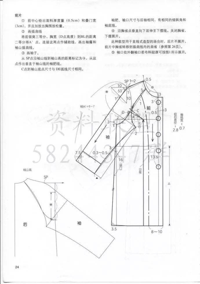 冬季大衣裁剪图