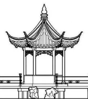 六角亭長方亭圓亭桂林公園裡亭亭玉立