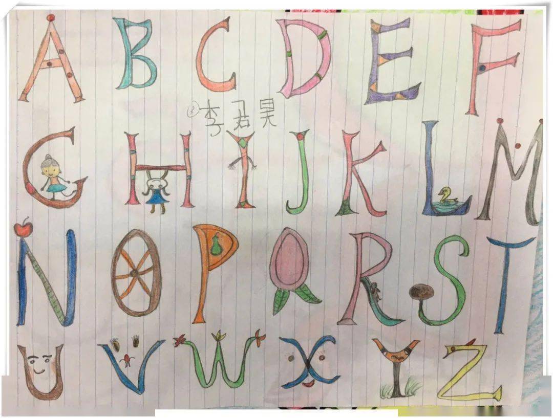 一年级小写字母创意画图片