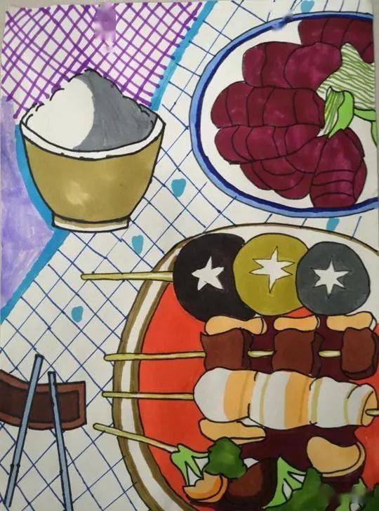 手绘营养餐 健康伴我行——濮阳市第五中学彩绘童年绘画社团