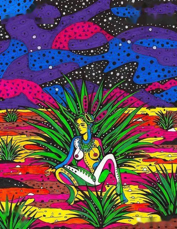 线描与色彩的融合之美——18张漂亮的色彩装饰画_图案