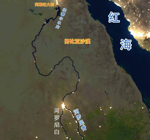 阿斯旺大坝地图位置图片