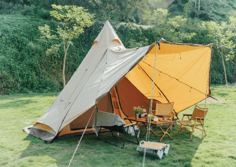 ins风尖顶野餐帐篷(3~4人空间大帐篷);2070亩瑞云湖美景:15000㎡醇美