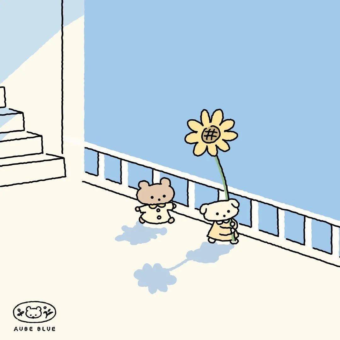 唯美治愈系小清新封面背景图