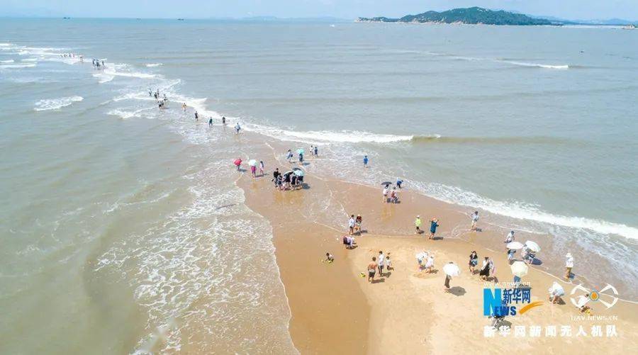 新华网带你飞阅东山网红景点鱼骨沙洲快来欣赏吧