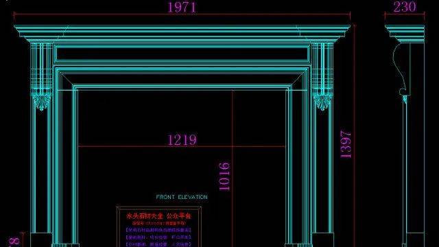 石材壁炉设计参考(cad版)