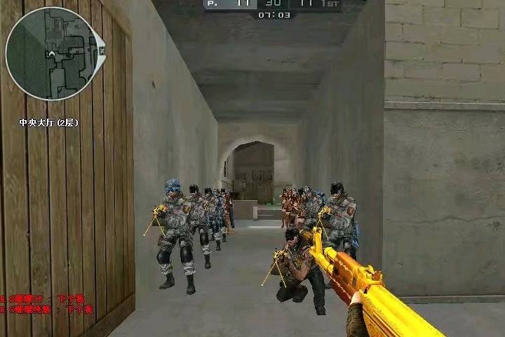 cf当年战队合影必备的3把枪每一把都象征着金钱与实力