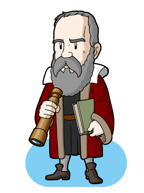 伽利略简笔画卡通图片