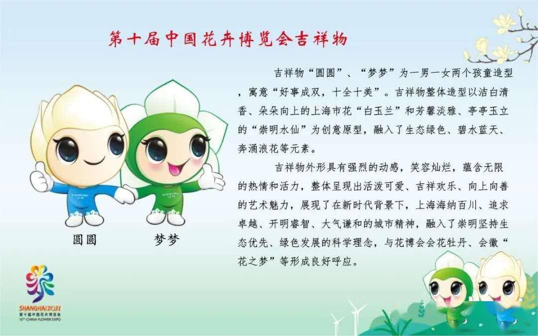 第十届中国花博会倒计时200天崇明花事更盛吉祥物表情包花博商城特许
