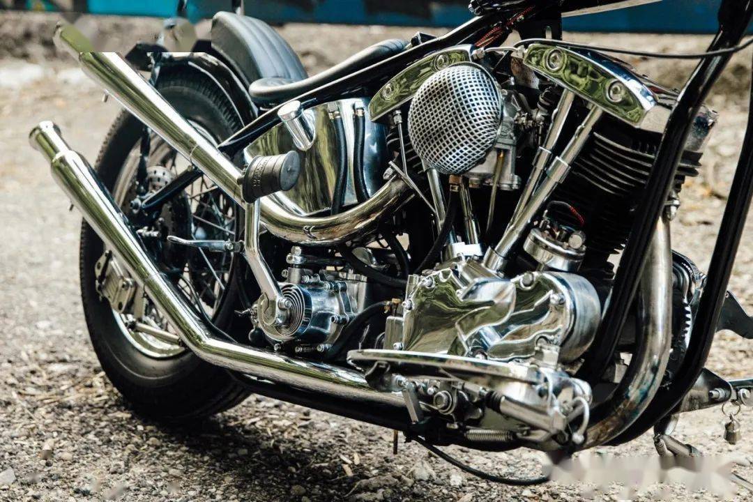 精美的哈雷铲头chopper