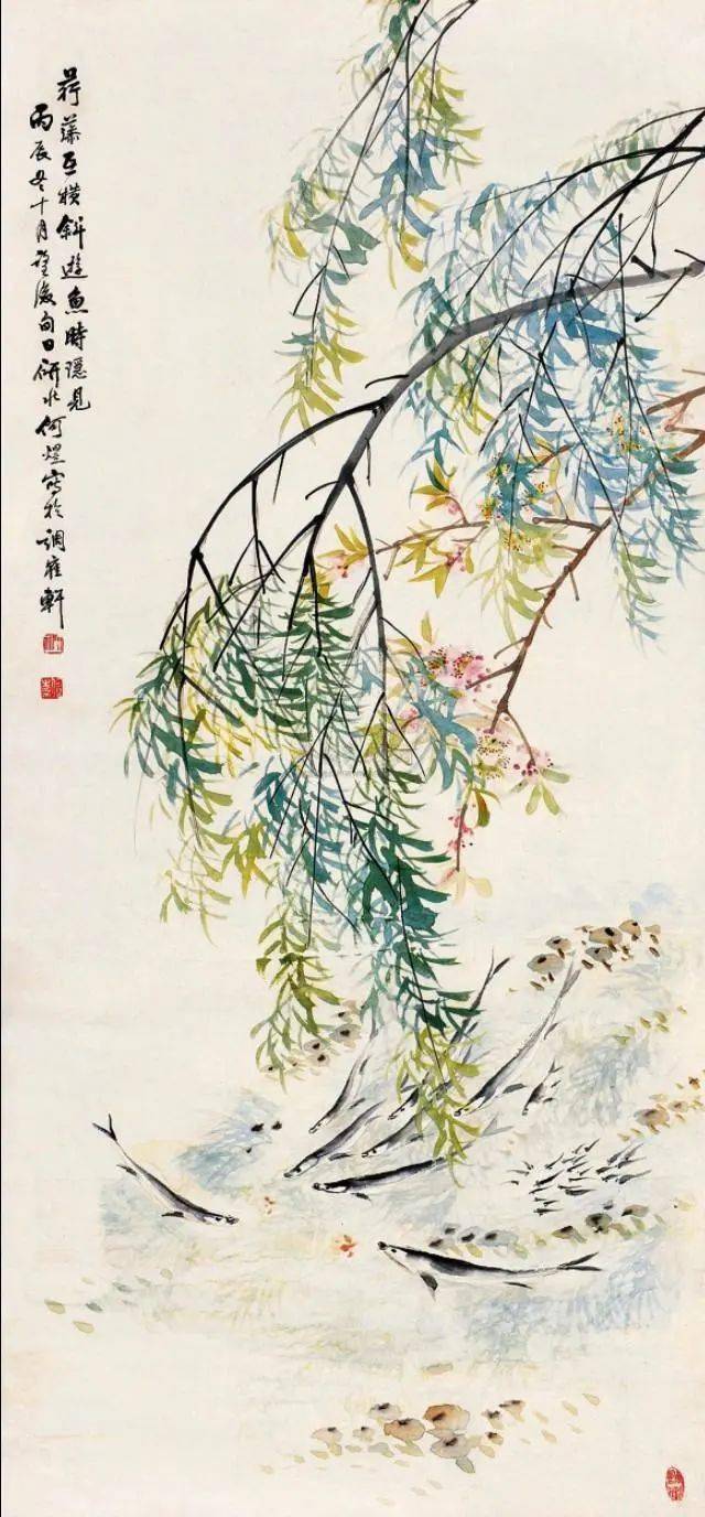 他的花鸟画,栩栩如生,既俗又雅,深得人心_朱梦庐