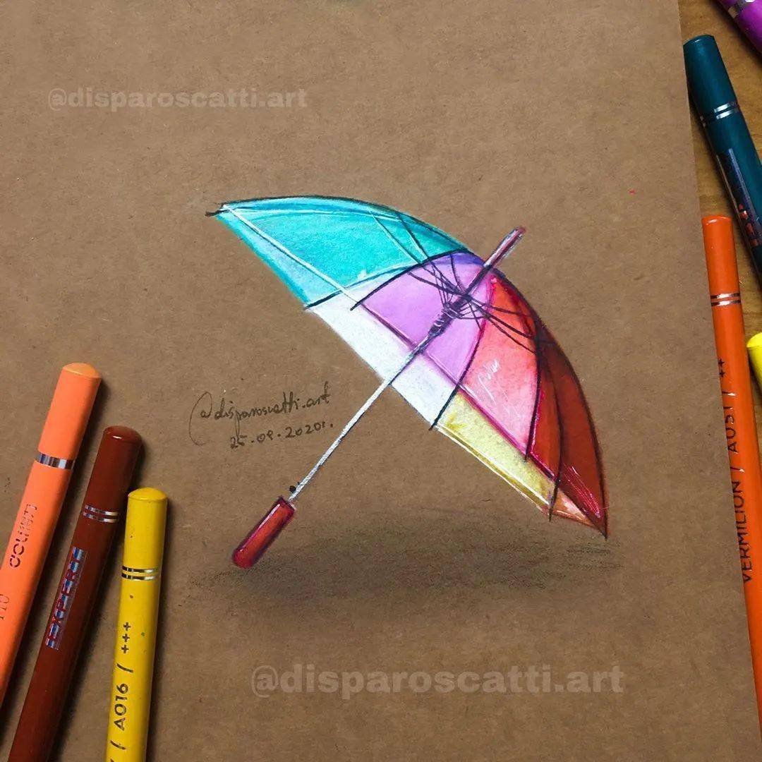 生动形象的彩铅小物  画着肯定很爽