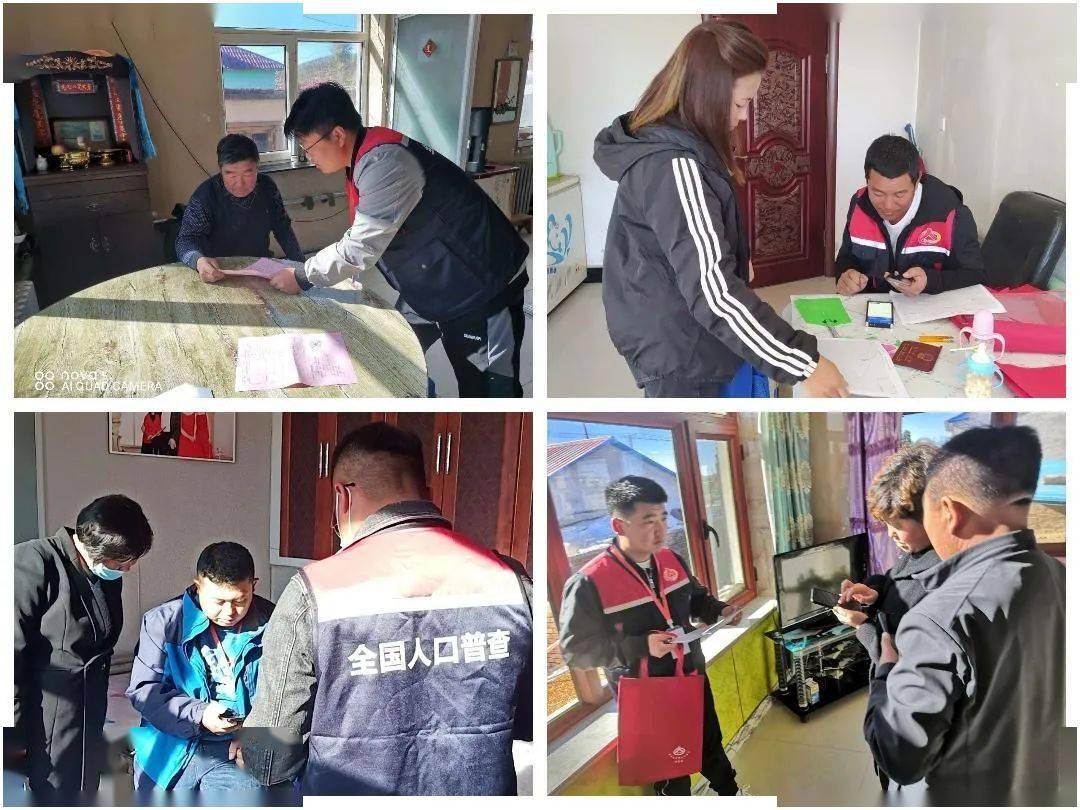 大国点名扎赉特旗七人普丨胡尔勒镇完成人口普查入户摸底工作