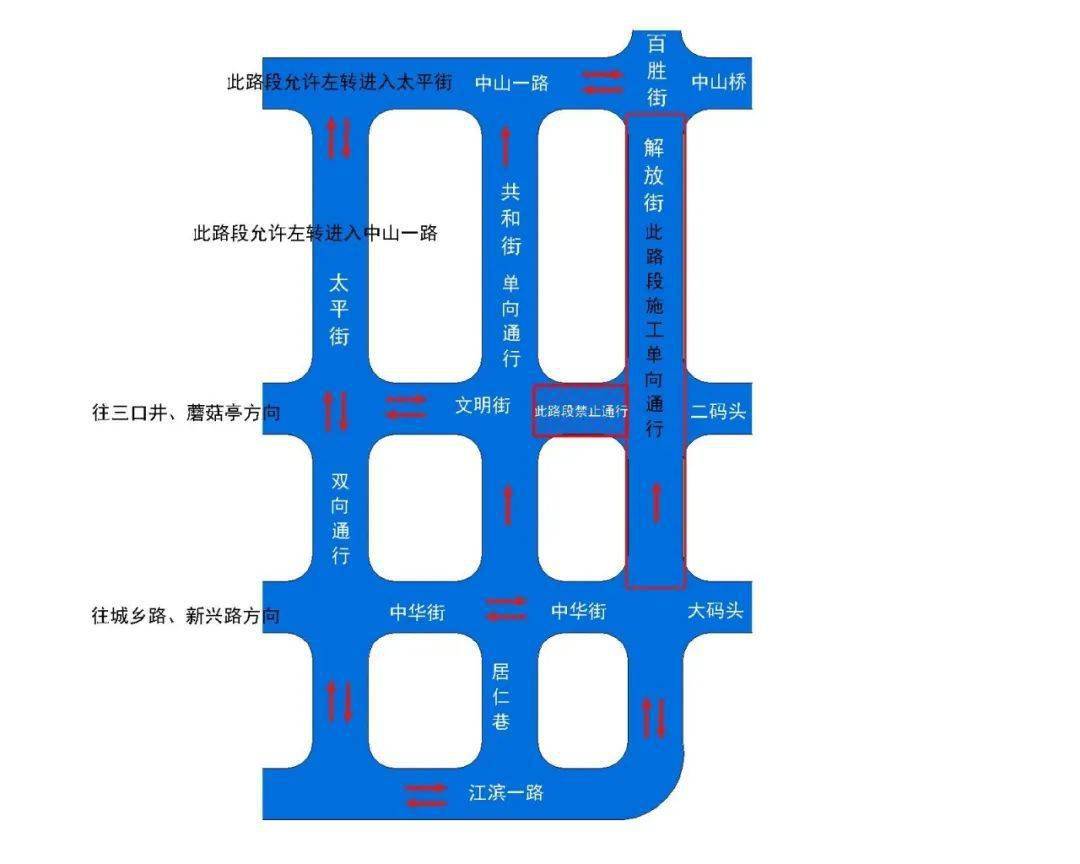 解放街片区交通导行示意图来源:广西百色红城发展集团有限公司,右江