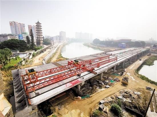 恩平飞马大桥改建工程进展顺利 主体工程全部完成