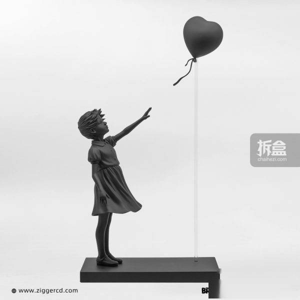 zigger banksy 班克西 女孩与气球 黑色版 潮玩艺术品