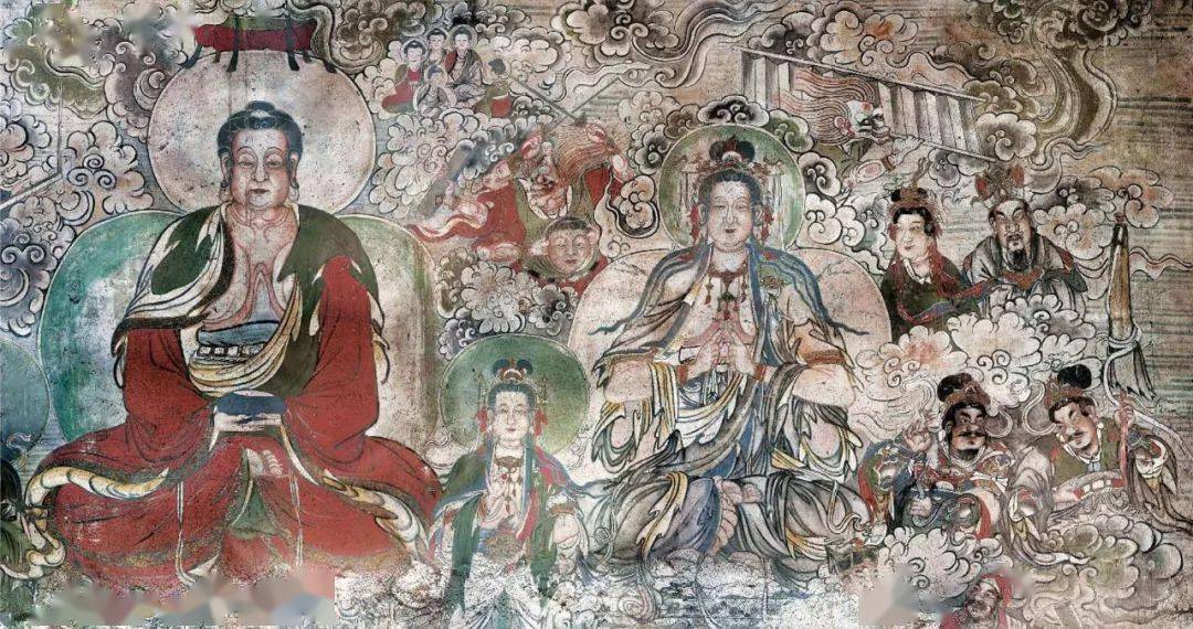 大雄宝殿—东墙壁画(局部二)东壁画面的中尊为大医王琉璃光药师如来