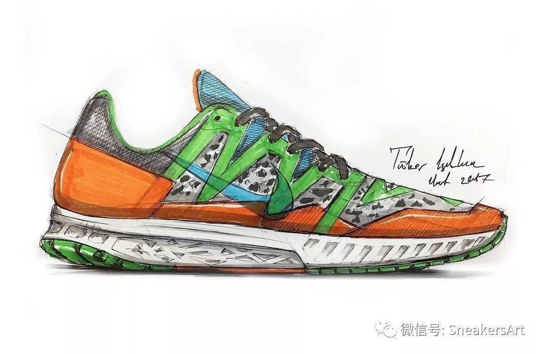 鞋设丨球鞋手绘设计及球鞋插画欣赏