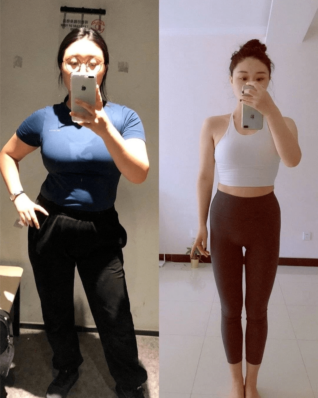 女孩减脂的真实写照!网友:看完服!_减肥