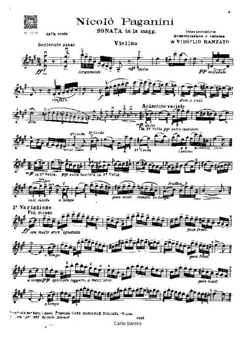 音乐与自然的融合|吕思清演绎《帕格尼尼a大调奏鸣曲》附小提琴谱