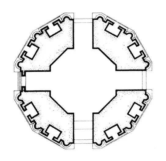 河南登封县嵩岳寺塔图|塔的平面,形状以及造型艺术,都因朝代的不同而