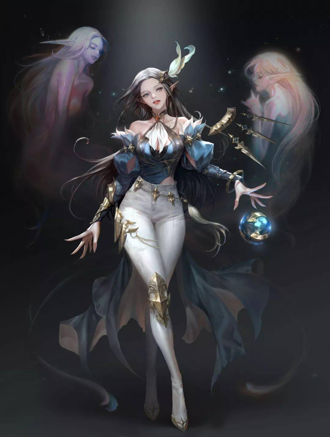 韩国游戏原画师nessi典型的韩式精美游戏角色原画