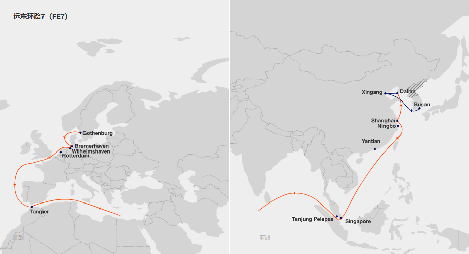 该轮除了马士基还涉及多家船公司共舱:hamburg s05d,hapag-lloyd