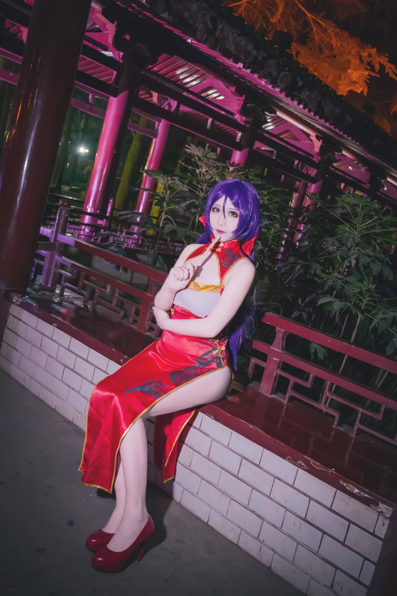 东条希新年旗袍cosplay