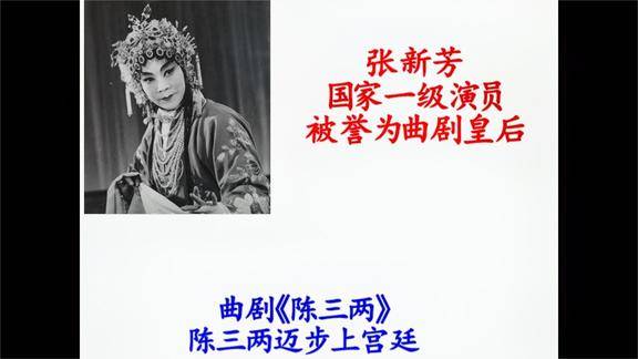 河南曲剧《陈三两》陈三两迈步上宫廷,曲剧皇后,大师张新芳演唱